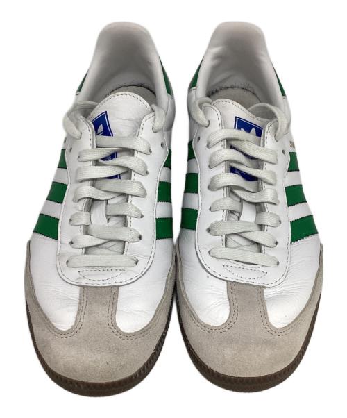 adidas（アディダス）adidas (アディダス) SAMBAローカットスニーカー ホワイト×グリーン サイズ:26.5の古着・服飾アイテム