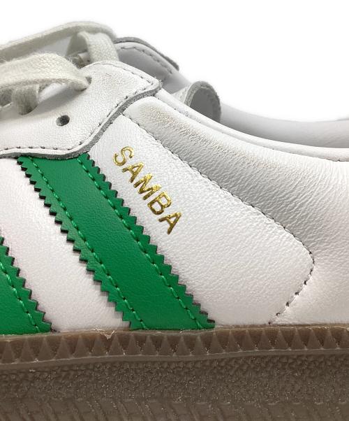 adidas（アディダス）adidas (アディダス) SAMBAローカットスニーカー ホワイト×グリーン サイズ:26.5の古着・服飾アイテム