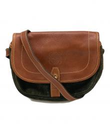 LOEWE（ロエベ）の古着「オールドアナグラムショルダーバッグ」｜ブラウン×グリーン