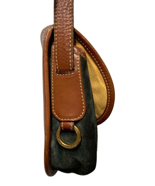 LOEWE（ロエベ）LOEWE (ロエベ) オールドアナグラムショルダーバッグ ブラウン×グリーンの古着・服飾アイテム
