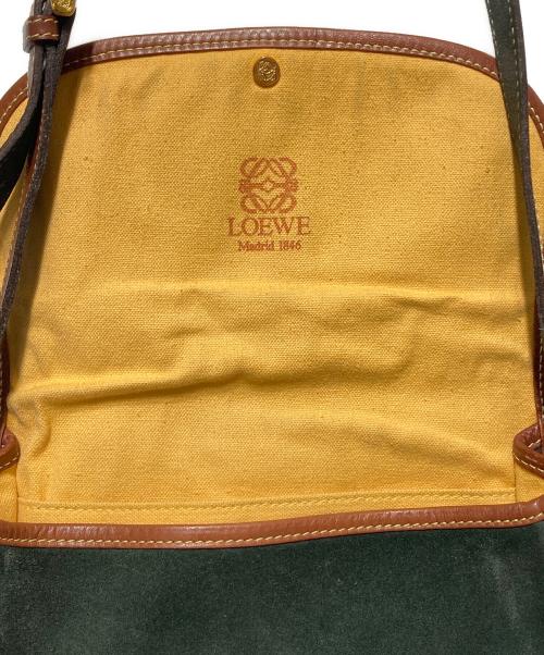 LOEWE（ロエベ）LOEWE (ロエベ) オールドアナグラムショルダーバッグ ブラウン×グリーンの古着・服飾アイテム
