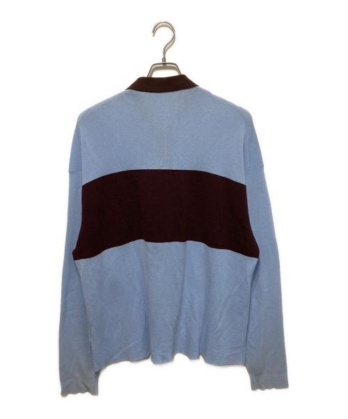 Soffitto（ソフィット）Soffitto (ソフィット) ニットポロシャツ ブルー サイズ:FREEの古着・服飾アイテム