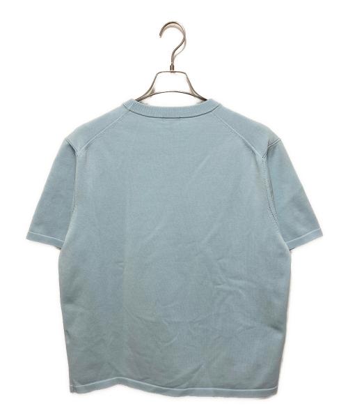 PLST（プラステ）PLST (プラステ) ウォッシャブルニットTシャツ ブルー サイズ:Ｍの古着・服飾アイテム