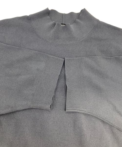 PLST（プラステ）PLST (プラステ) 半袖 モックネック ニット グレー サイズ:Ｍの古着・服飾アイテム