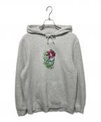stussyステューシー）の古着「ロゴ刺繍パーカー」｜グレー