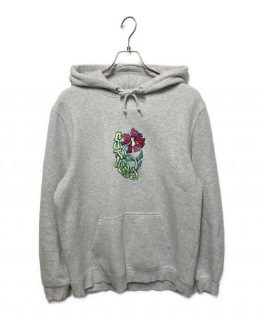 中古・古着通販】stussy (ステューシー) ロゴ刺繍パーカー グレー