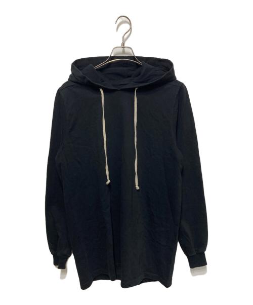 RICK OWENS（リックオウエンス）RICK OWENS (リックオウエンス) カットソーフーデッドパーカー ブラック サイズ:Ｓの古着・服飾アイテム