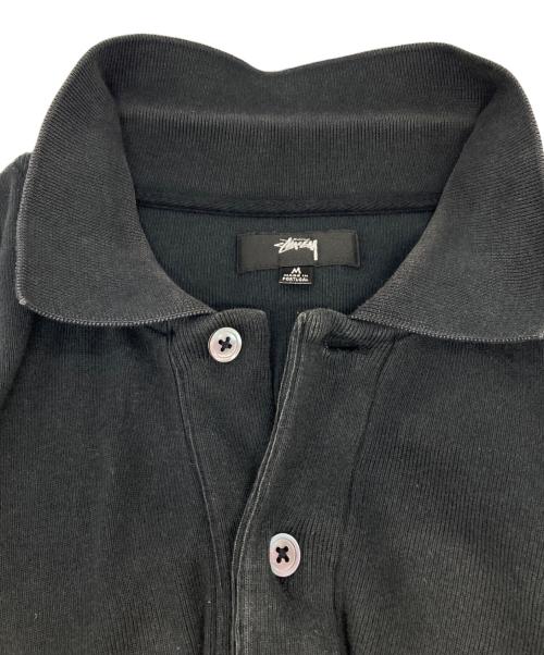 stussy（ステューシー）stussy (ステューシー) LS Rib Polo ブラック サイズ:Ｍの古着・服飾アイテム