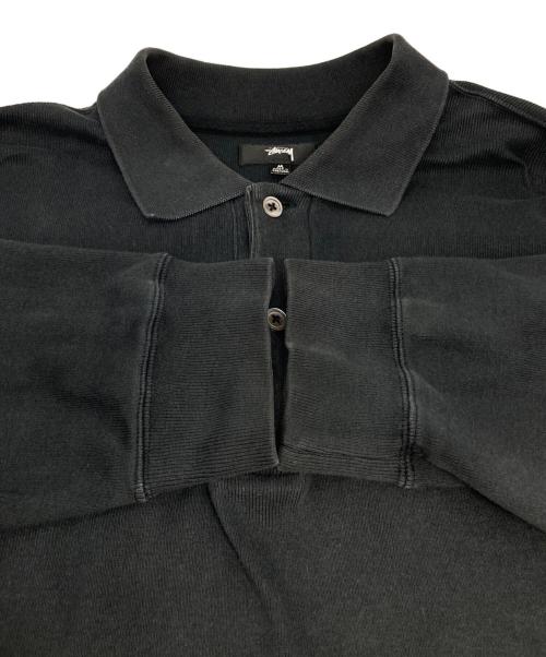 stussy（ステューシー）stussy (ステューシー) LS Rib Polo ブラック サイズ:Ｍの古着・服飾アイテム