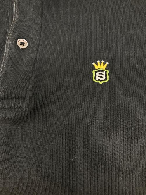 stussy（ステューシー）stussy (ステューシー) LS Rib Polo ブラック サイズ:Ｍの古着・服飾アイテム