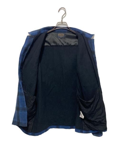 PENDLETON（ペンドルトン）PENDLETON (ペンドルトン) FREAK'S STORE (フリークスストア) コットンツイル CPOシャツ・ジャケット ブルー サイズ:Ｌの古着・服飾アイテム