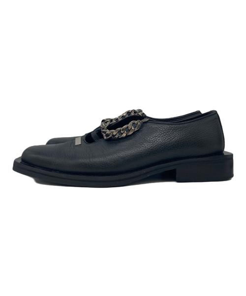 SONSHINBAL（ソンシンバル）SONSHINBAL (ソンシンバル) MIKAKGE SHIN Open Slit Chain Slip-on ブラック サイズ:25の古着・服飾アイテム
