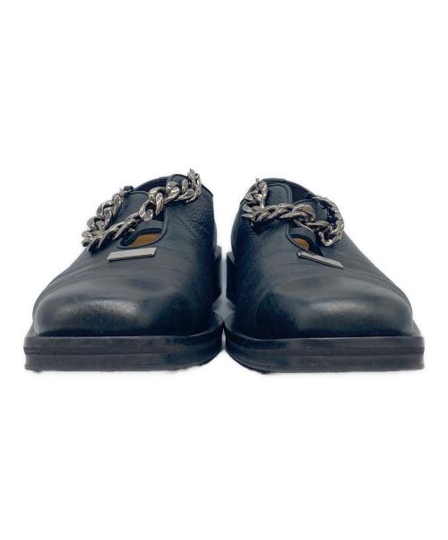 SONSHINBAL（ソンシンバル）SONSHINBAL (ソンシンバル) MIKAKGE SHIN Open Slit Chain Slip-on ブラック サイズ:25の古着・服飾アイテム