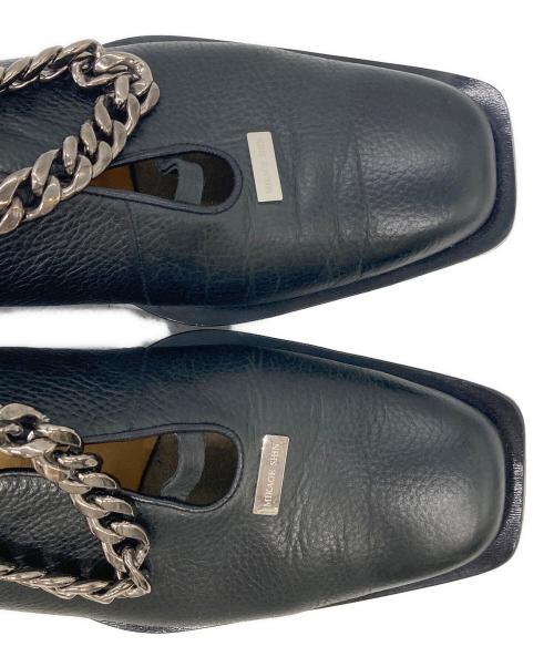 SONSHINBAL（ソンシンバル）SONSHINBAL (ソンシンバル) MIKAKGE SHIN Open Slit Chain Slip-on ブラック サイズ:25の古着・服飾アイテム