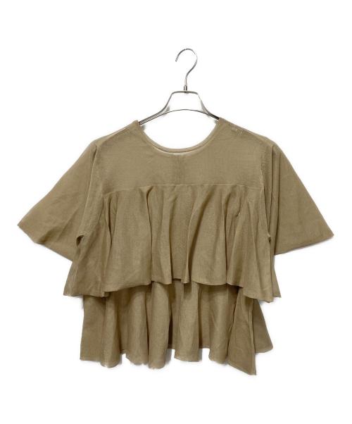 Curensology（カレンソロジー）Curensology (カレンソロジー) フレアー2WAYニットプルオーバー ブラウン サイズ:freeの古着・服飾アイテム