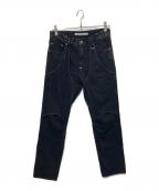 JOHN LAWRENCE SULLIVANジョン ローレンス サリバン）の古着「WASHED DENIM LAYERED PANT」｜ブラック