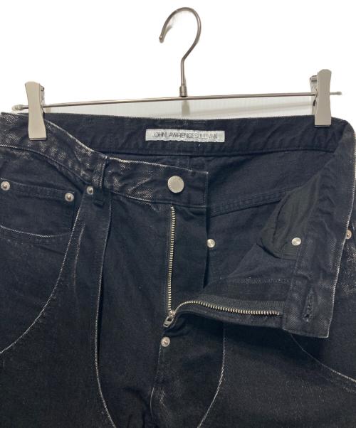 JOHN LAWRENCE SULLIVAN（ジョン ローレンス サリバン）JOHN LAWRENCE SULLIVAN (ジョン ローレンス サリバン) WASHED DENIM LAYERED PANT ブラック サイズ:44の古着・服飾アイテム