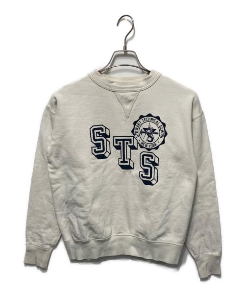 McCOY'S（マッコイズ）McCOY'S (マッコイズ) 斜めカレッジ前Vスウェット ベージュ サイズ:Mの古着・服飾アイテム