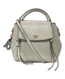 TORY BURCH（トリーバーチ）の古着「ハーフムーン2WAYショルダーバッグ」｜ベージュ