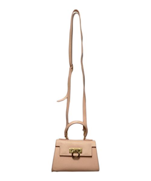 CARBOTTI（カルボッティ）CARBOTTI (カルボッティ) LICIA 241 リシアハンドバッグ ピンクの古着・服飾アイテム