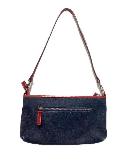 BURBERRY BLUE LABEL（バーバリー ブルー レーベル）BURBERRY BLUE LABEL (バーバリー ブルー レーベル) ホースロゴ刺繍ワンショルダーバッグ インディゴの古着・服飾アイテム