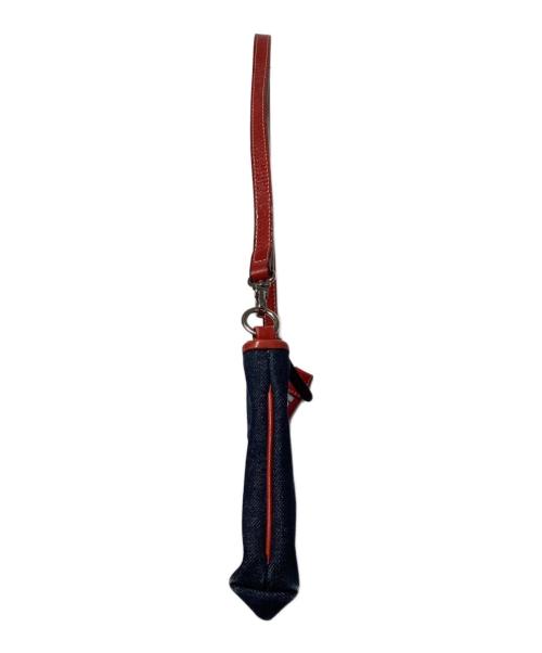 BURBERRY BLUE LABEL（バーバリー ブルー レーベル）BURBERRY BLUE LABEL (バーバリー ブルー レーベル) ホースロゴ刺繍ワンショルダーバッグ インディゴの古着・服飾アイテム