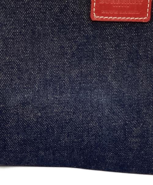 BURBERRY BLUE LABEL（バーバリー ブルー レーベル）BURBERRY BLUE LABEL (バーバリー ブルー レーベル) ホースロゴ刺繍ワンショルダーバッグ インディゴの古着・服飾アイテム