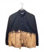OUR LEGACYアワーレガシー）の古着「BORROWED TIE DYE BD SHIRT」｜ブラック×ブラウン