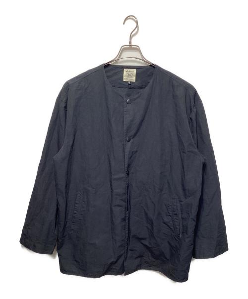 JACKMAN（ジャックマン）JACKMAN (ジャックマン) 綿麻カラーレスジャケット グレー サイズ:XLの古着・服飾アイテム