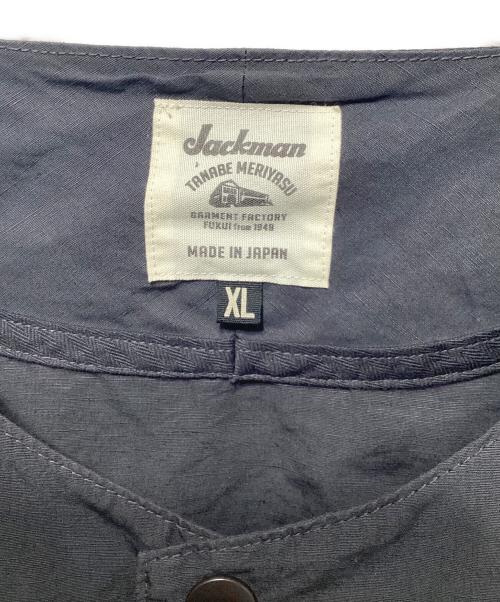 JACKMAN（ジャックマン）JACKMAN (ジャックマン) 綿麻カラーレスジャケット グレー サイズ:XLの古着・服飾アイテム