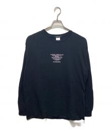 ALMOSTBLACK（オールモストブラック）の古着「C-NECK PRINT LONG TEE」｜ブラック