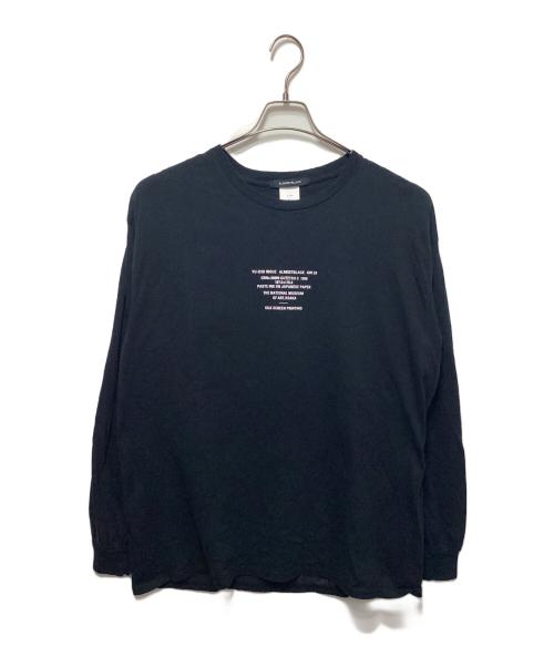 ALMOSTBLACK（オールモストブラック）ALMOSTBLACK (オールモストブラック) C-NECK PRINT LONG TEE ブラック サイズ:不明の古着・服飾アイテム
