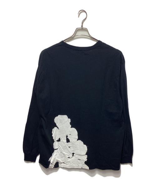 ALMOSTBLACK（オールモストブラック）ALMOSTBLACK (オールモストブラック) C-NECK PRINT LONG TEE ブラック サイズ:不明の古着・服飾アイテム