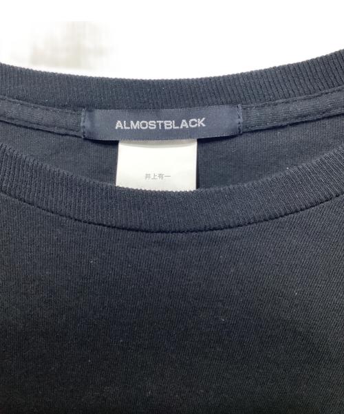 ALMOSTBLACK（オールモストブラック）ALMOSTBLACK (オールモストブラック) C-NECK PRINT LONG TEE ブラック サイズ:不明の古着・服飾アイテム