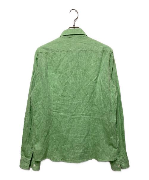 BOB JAPAN（ボブジャパン）BOB JAPAN (ボブジャパン) ワンポイントロゴハンドステッチシャツ グリーン サイズ:Ｌの古着・服飾アイテム
