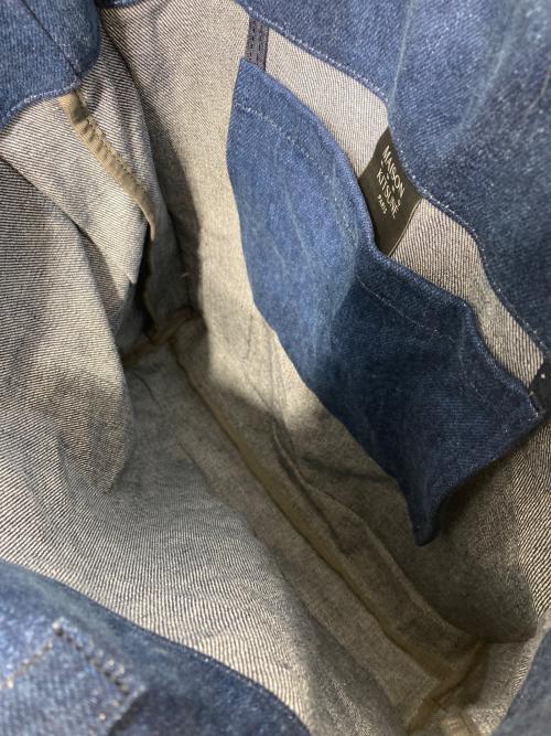 maison kitsune（メゾンキツネ）maison kitsune (メゾンキツネ) KURO (クロ) VINYL フォックストートバッグ インディゴの古着・服飾アイテム