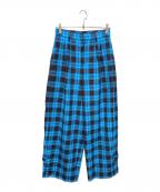 MAISON SPECIALメゾンスペシャル）の古着「Loop Yarn Plaid Two-tuck Pants/ループヤムプレイドツータックパンツ」｜マルチカラー