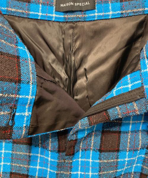 MAISON SPECIAL（メゾンスペシャル）MAISON SPECIAL (メゾンスペシャル) Loop Yarn Plaid Two-tuck Pants/ループヤムプレイドツータックパンツ マルチカラー サイズ:38 未使用品の古着・服飾アイテム