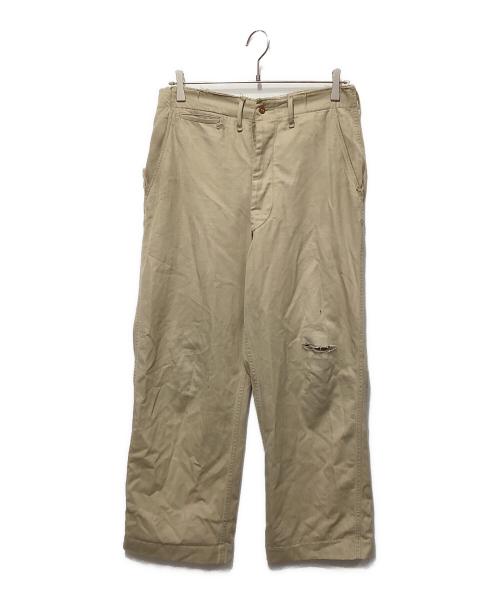 US ARMY（ユーエスアーミー）US ARMY (ユーエスアーミー) M-45 COTTON KHAKI CHINO TROUSERS PANTS/コットンカーキチノトラウザーズパンツ ブラウン サイズ:31の古着・服飾アイテム