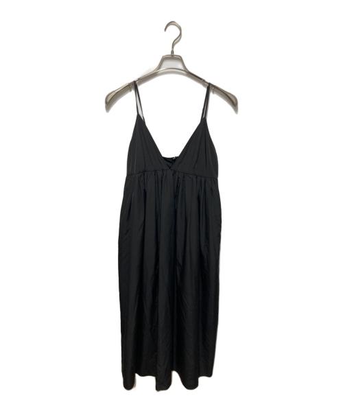 SLOBE IENA（スローブ イエナ）SLOBE IENA (スローブ イエナ) タフタギャザーキャミワンピース ブラック サイズ:36の古着・服飾アイテム