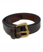 TORY LEATHERトリーレザー）の古着「2332 REPEATED STITCH BELT」｜ブラウン