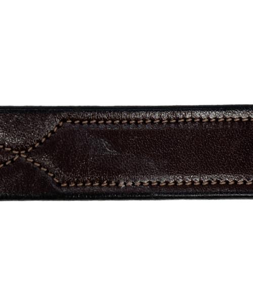 TORY LEATHER（トリーレザー）TORY LEATHER (トリーレザー) 2332 REPEATED STITCH BELT ブラウンの古着・服飾アイテム