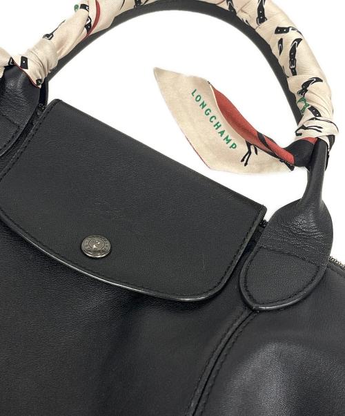 LONGCHAMP（ロンシャン）LONGCHAMP (ロンシャン) ルプリアージュキュイールショルダーバッグ ブラックの古着・服飾アイテム