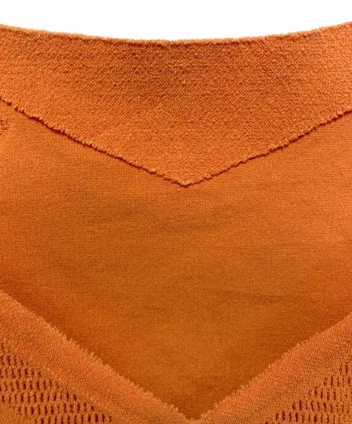 ISSEY MIYAKE（イッセイミヤケ）ISSEY MIYAKE (イッセイミヤケ) Vネックカットソー オレンジ サイズ:2の古着・服飾アイテム