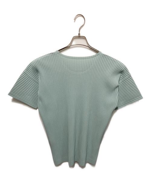 HOMME PLISSE ISSEY MIYAKE（オム プリッセ イッセイ ミヤケ）HOMME PLISSE ISSEY MIYAKE (オム プリッセ イッセイ ミヤケ) S/Sプリーツカットソー スカイブルー サイズ:2の古着・服飾アイテム