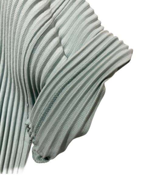 HOMME PLISSE ISSEY MIYAKE（オム プリッセ イッセイ ミヤケ）HOMME PLISSE ISSEY MIYAKE (オム プリッセ イッセイ ミヤケ) S/Sプリーツカットソー スカイブルー サイズ:2の古着・服飾アイテム