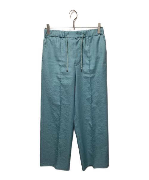 Aquascutum（アクアスキュータム）Aquascutum (アクアスキュータム) ドロストワイドパンツ ブルー サイズ:8の古着・服飾アイテム
