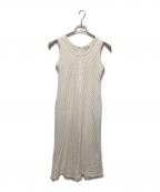 CLANEクラネ）の古着「SLEEVELESS MESH ONEPIECE」｜ホワイト