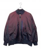 BEAMS PLUSビームスプラス）の古着「MIL Flight Jacket Iridescent Twill MA-1ジャケット」｜レッド
