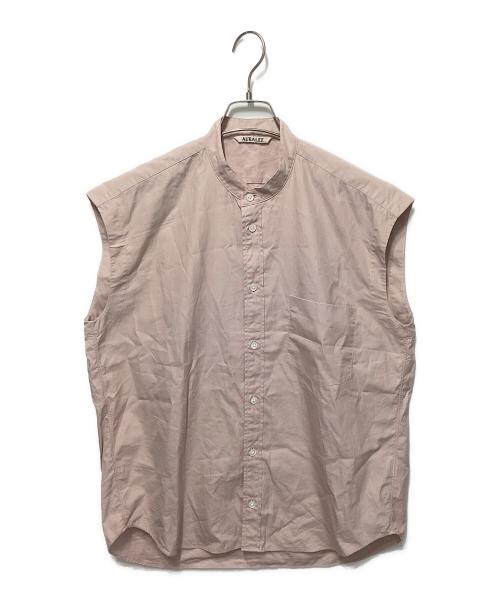 AURALEE（オーラリー）AURALEE (オーラリー) WASHED FINX TWILL SLEEVELESS SHIRTS ピンクの古着・服飾アイテム